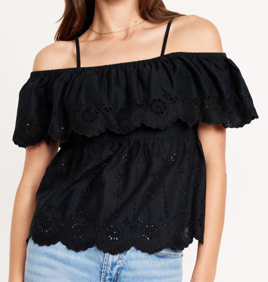 Old Navy Off-Shoulder Cutwork Top