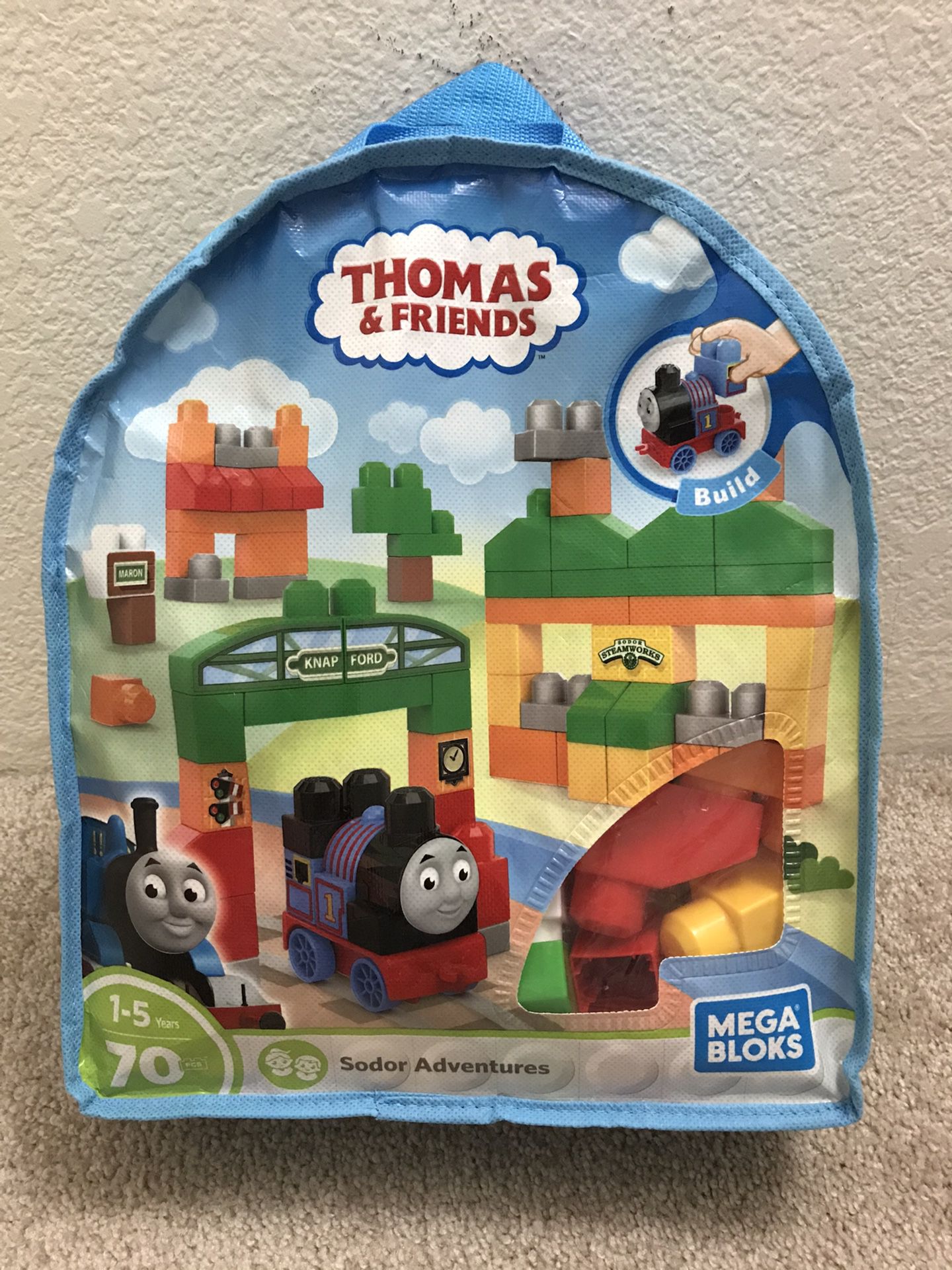 Brand new- Mega Bloks Thomas & Friends Thomas Sodor Adventures Building Bag