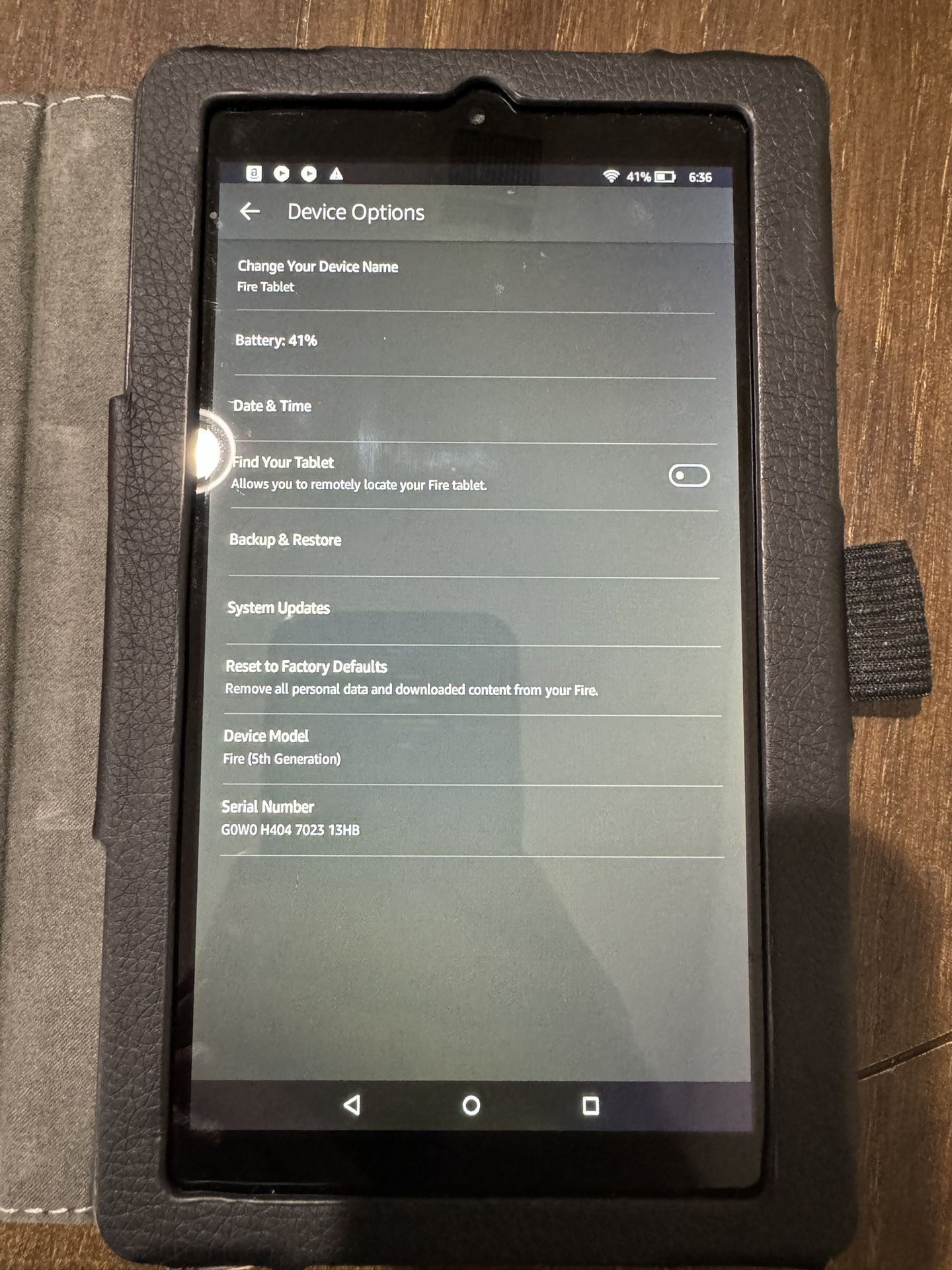 Amazon Fire Tablet (5th Generation)