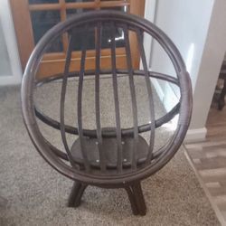 Rattin Chair With 180° Swivel 