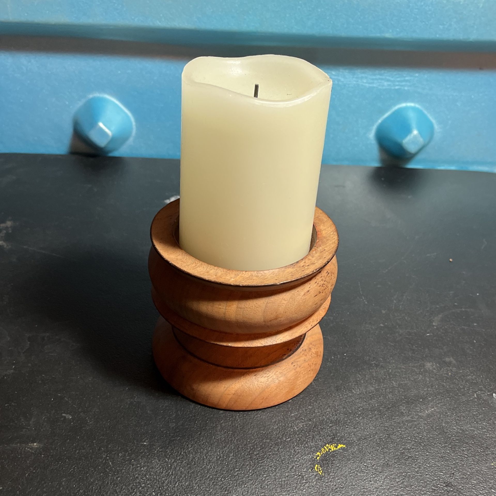 Candle Pedestal, Walnut, 3” Pillar A-04
