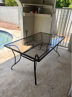 Outdoor Glass Table