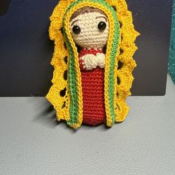 Virgin Mary, Crochet Keychain