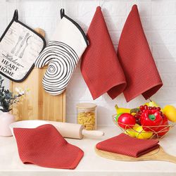 Cotton Kitchen Dish Cloths, Waffle Weave Ultra Soft Absorbent Dish Towels  Washcloths Quick Drying Dish Rags