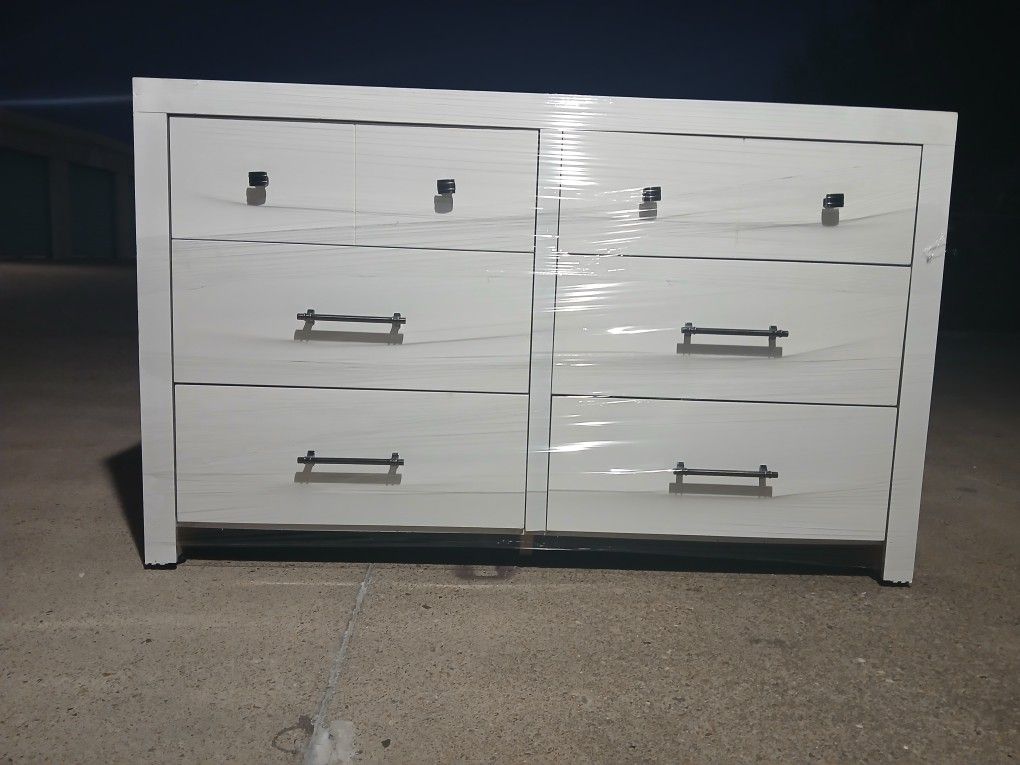 Peinador Blanco De 6 Cajones