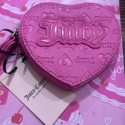 Pink Juicy Couture Coin Heart Wallet New