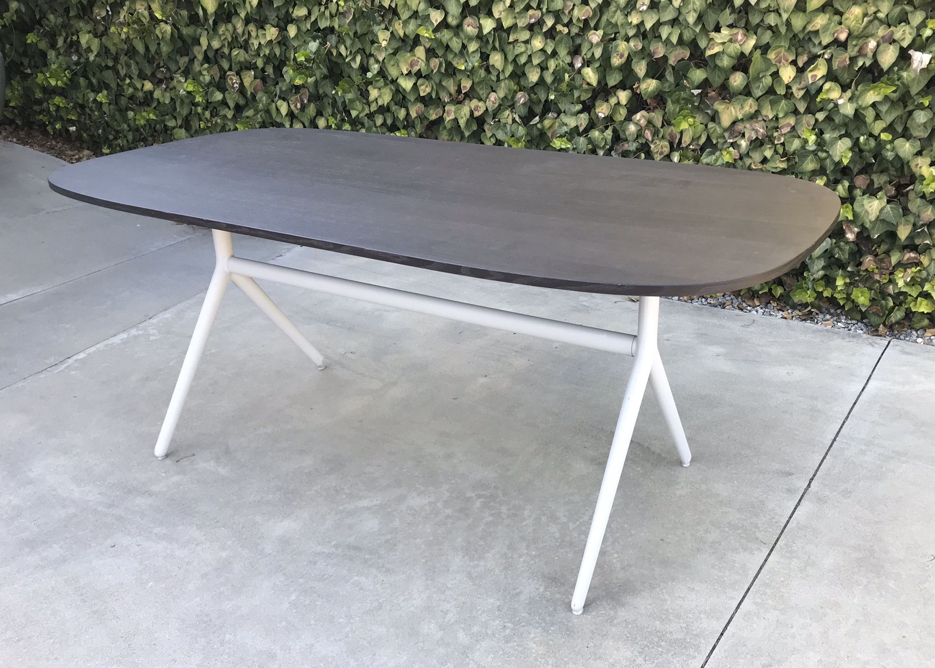 Wood Table with Metal Frame
