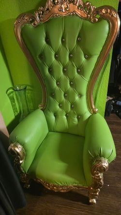 Throne Chair-Lime Green