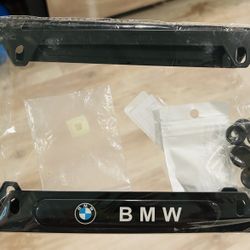 2 New BMW License Plate Frames W/ Hardware 