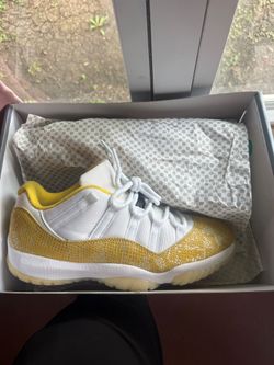 'Yellow python Jordan 11 lows'