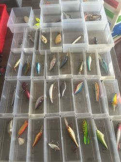 43 vintage fishing lures.  $100!