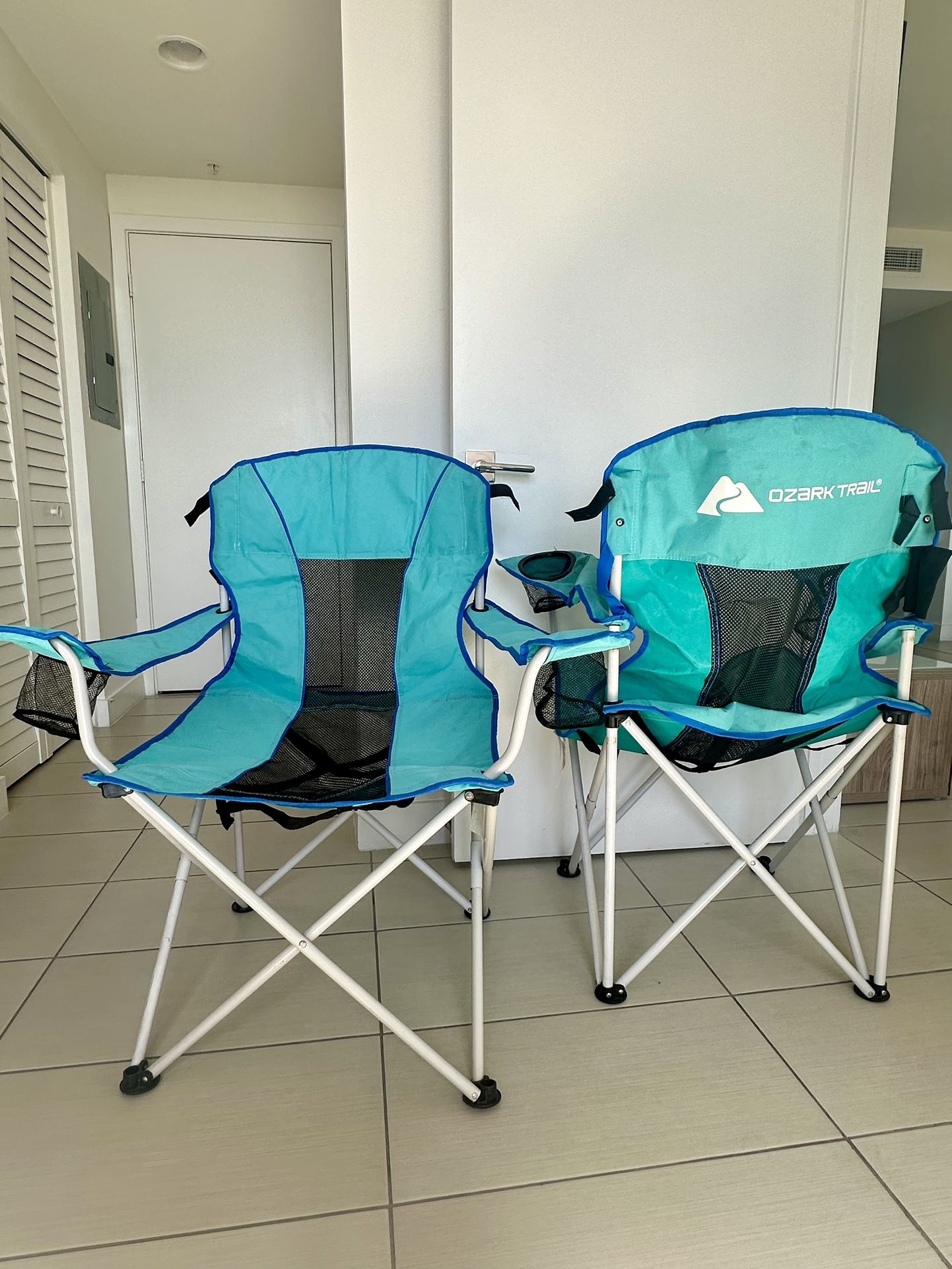2 Folding Beach Chair, Aqua