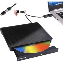External DVD Drive USB 3.0 Type-C USB Portable Player for Laptop