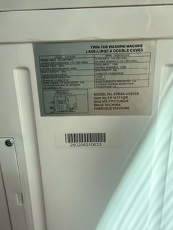 Twin-Tub Washing Machine Model XPB45-4588SB