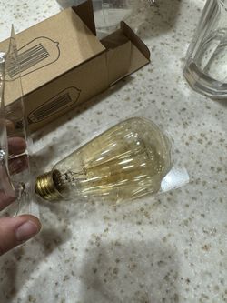 60 Watt Amber Glass Colored Incandescent Bulb