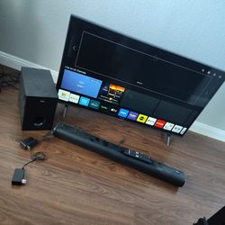 LG TV and Sound Bar