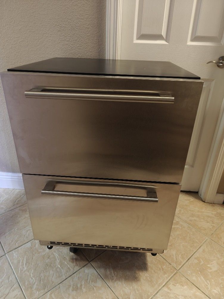 NEW UnderCounter Refrigerator, silver out of the box