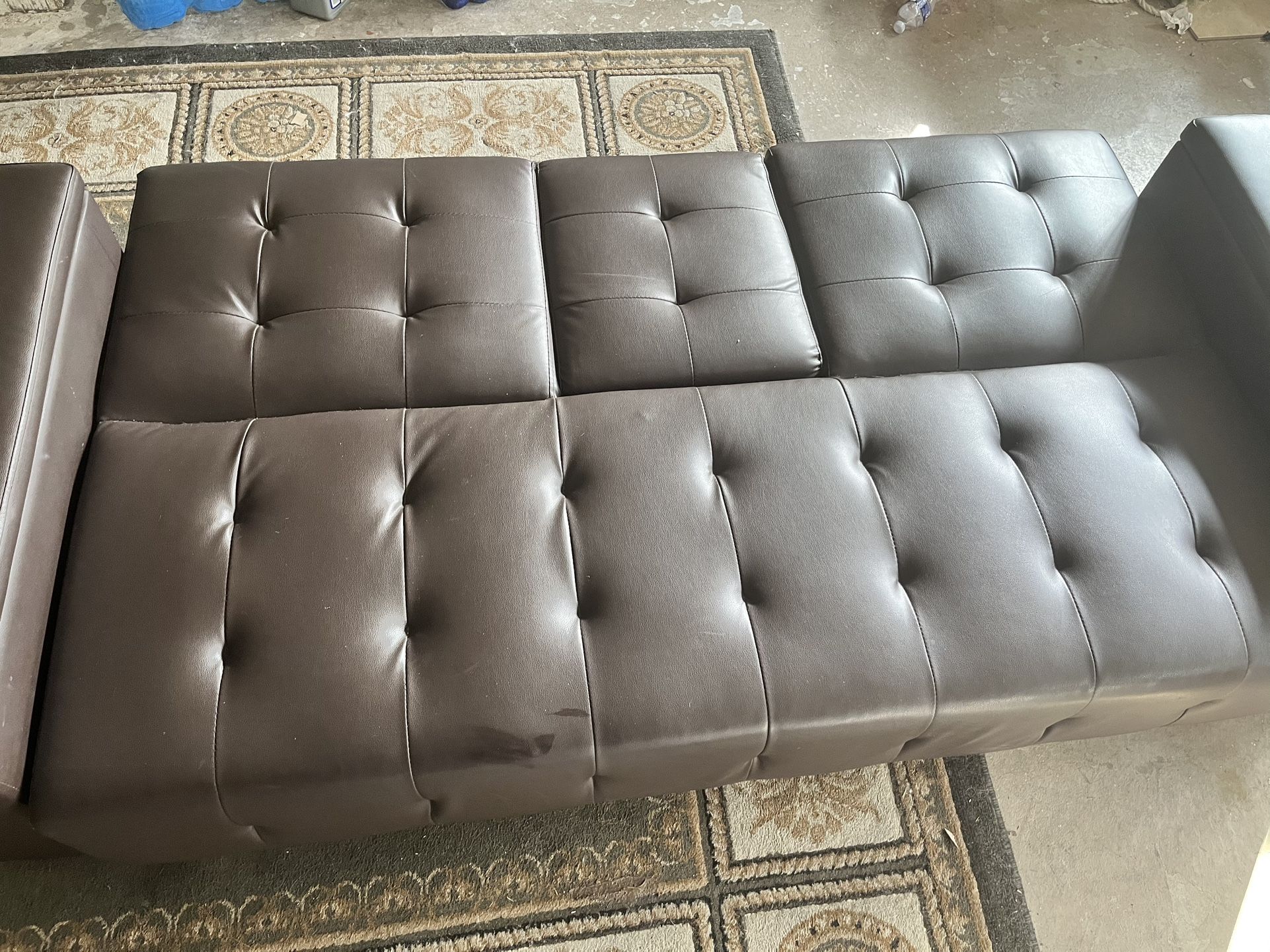 Leather Sofa Bed Futon