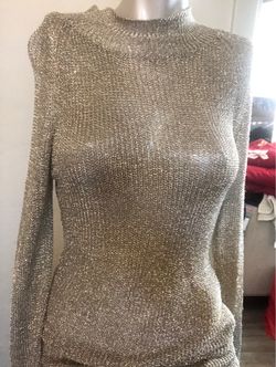 Gold transparent dress