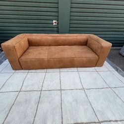 NEW!! Article Cigar 92" Leather Sofa - Rawhide Tan