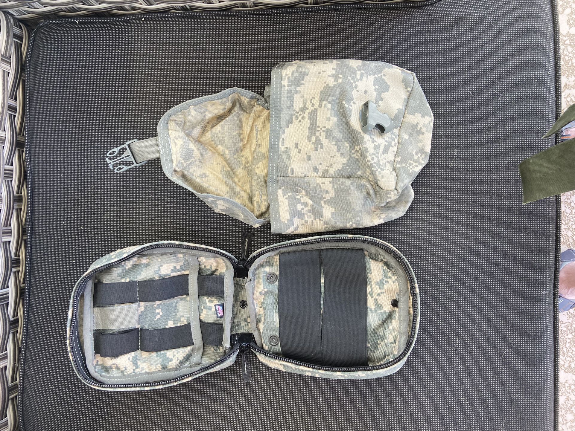 2 Molle Pouches and a Heavy Duty Duffle Bag