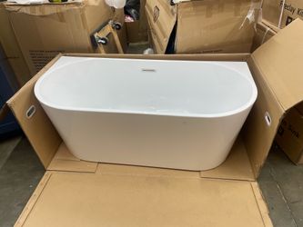 Freestanding bathtub 59” fiberglass acrylic