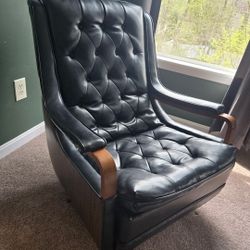 Mid-century Modern Leather Rocker