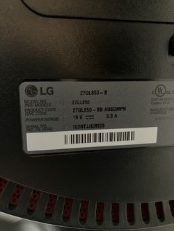 PAIR of LG 27GL850 27 Inch UltraGear™ 1440P Nano IPS 1ms Gaming Monitors