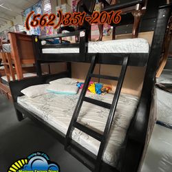 Twin XL Queen Bunk Bed With Mattress New Cama Colchones 
