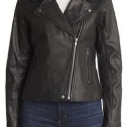 Frye Ladies' Leather Biker Jacket #1567712, Variety Of Sizes And Colors

