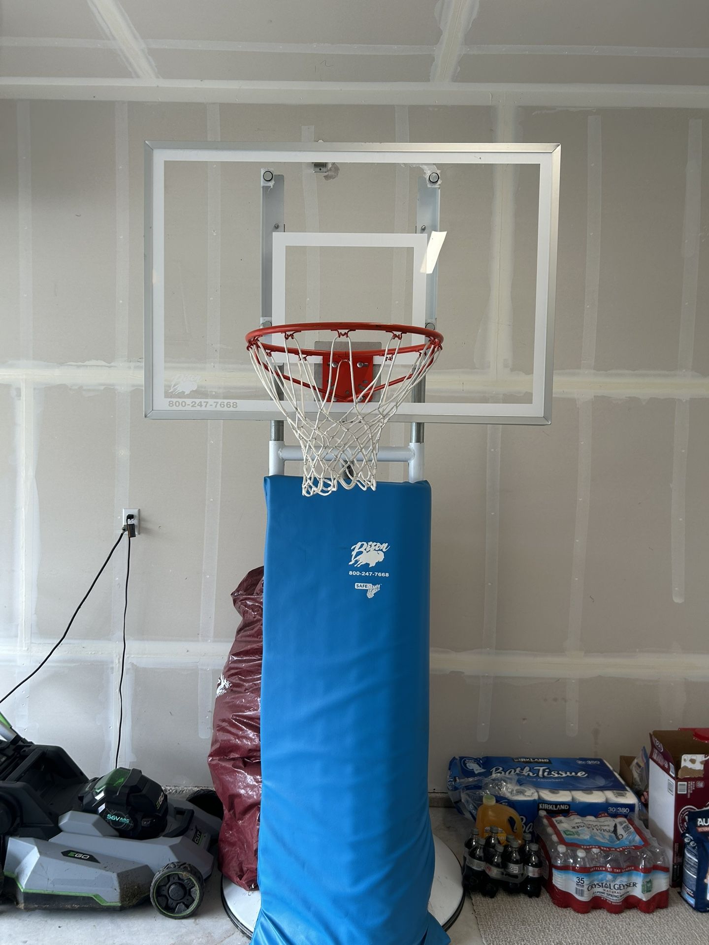 Bison Portable Glass Basketball Hoop - Elementary