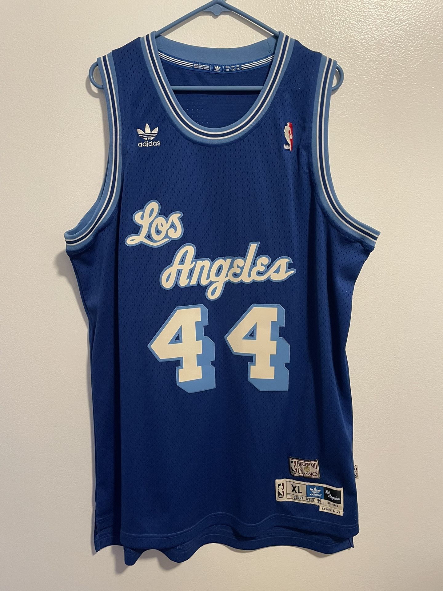 Jerry West #44 Los Angeles Lakers Swingman Jersey – Adidas Hardwood Classics (XL +2)