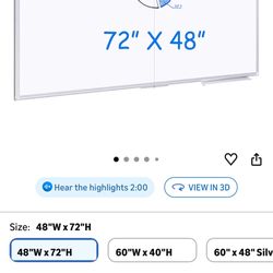 Big white board with included Supplies NEW