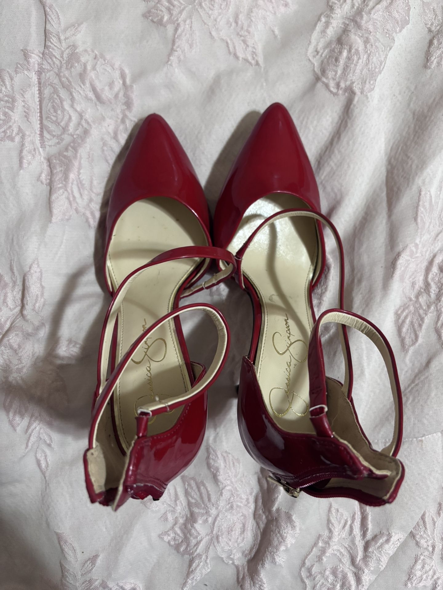 Red Jessica Simpson Heels Size 10
