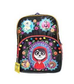 Large Backpack - Disney - Coco - Remember Me Black 16" School Bag w/Tag