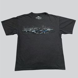 The Rat Pack vintage muscle car grey Newport Blue graphic shirt Size Large