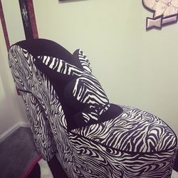 Zebra high heel chair