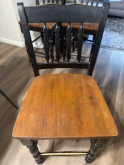 3 solid wood chairs