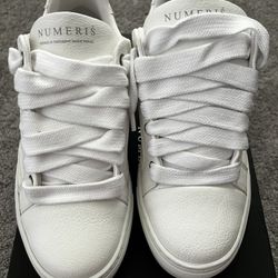 Brand New All White Mens Numeris Shoes Sz 41 Or 8/8.5 