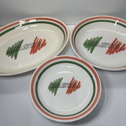 Himark Tre Ci Set of 6 Ceramic PASTA Bowls Made in Italy Vintage
