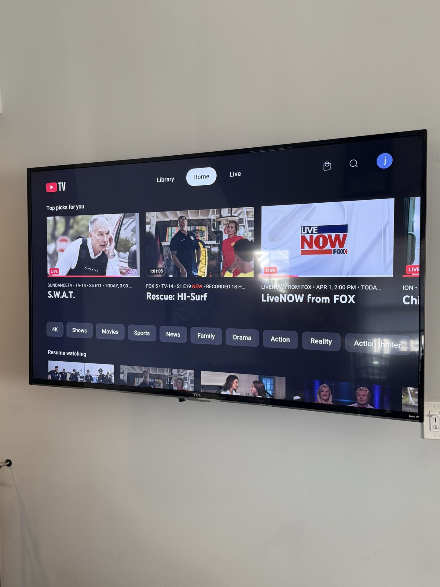 TCL 65” US5800 4K UHD LED ROKU SMART TV