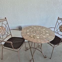 2 Chair & Table Outdoor Bistro Set 