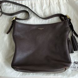 Coach Legacy Tassel Duffle 19889 Brown Leather Crossbody + Dust Bag