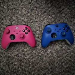 Two Used  Xbox Series controllers & new XBOX wired headset.