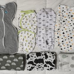 Baby Swaddle & Blanket Bundle – Great Condition (11 pcs)