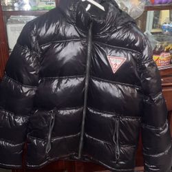 guess black puffer