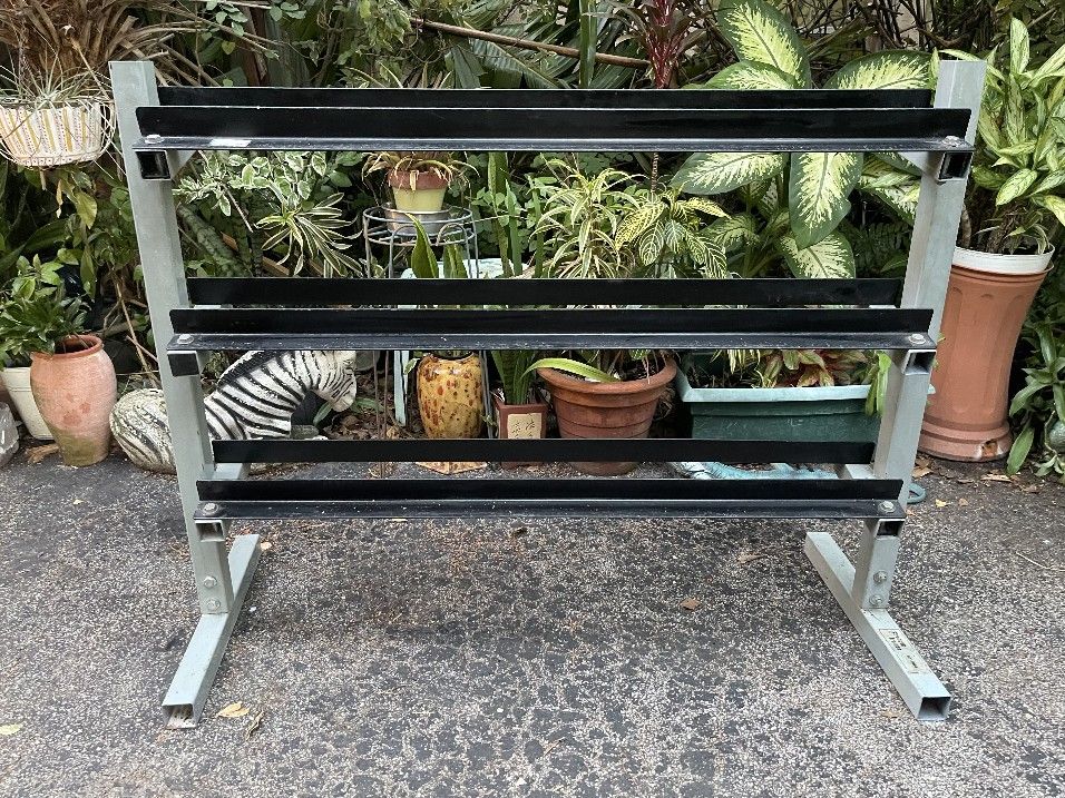 3 TIER VERY LARGE DUMBBELL RACK : KEYS ST-DB4 (HOLDS ALL THE DUMBBELLS YOU WOULD WANT
• RUBBER & STEEL DUMBBELLS ALSO AVAILABLE : 10s-100s