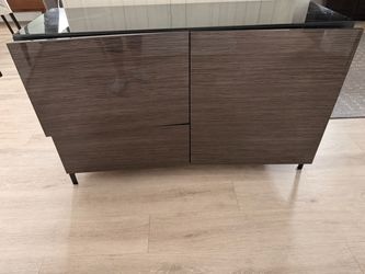 IKEA BESTA storage cabinet with glass top