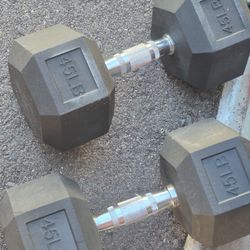 (2) 45 Lb  Dumbell Weights