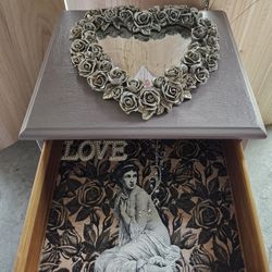 Custom Painted Nightstand w/Original Hardware 